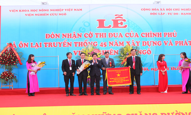 Đón nhận cờ thi đua của Chính phủ 2016